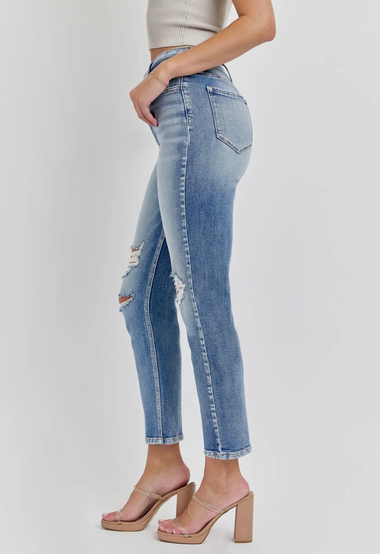 Cello High Rise Mom Jean