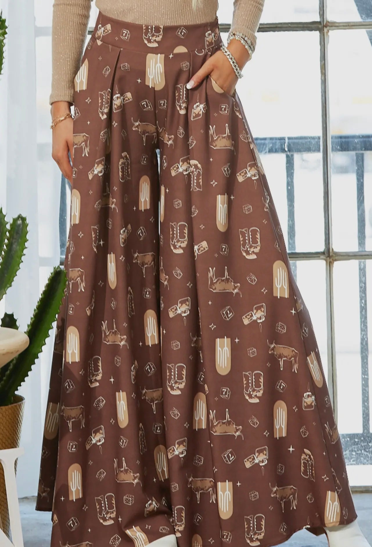 Western Farm Flare
Wide Leg Palazzo Pants
