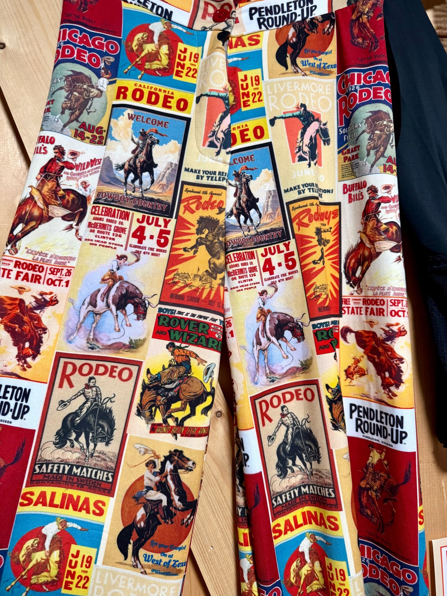 Kickin Rodeo Collage Printed Pants