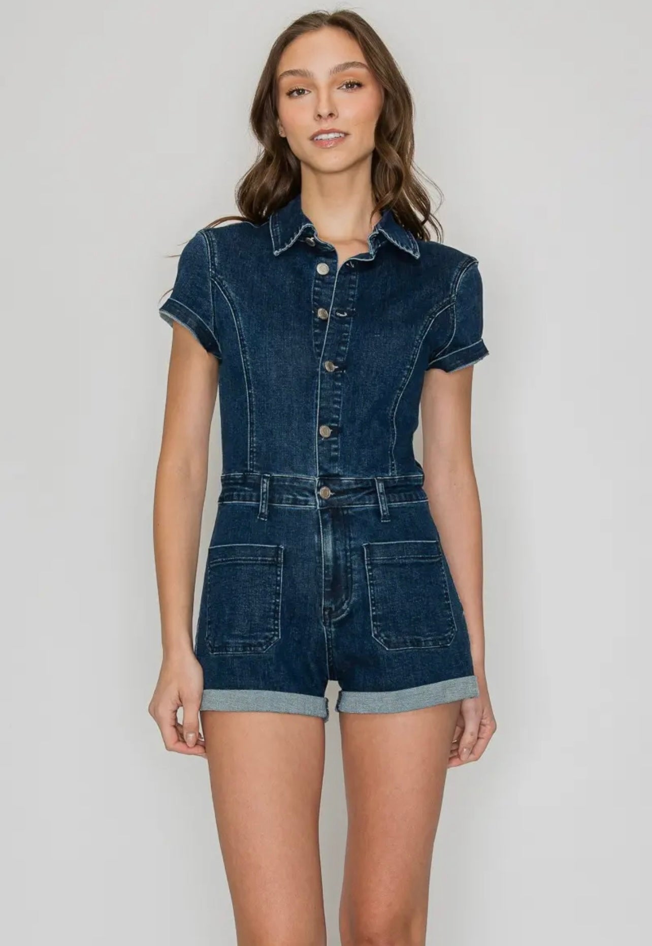 Boho Denim Romper