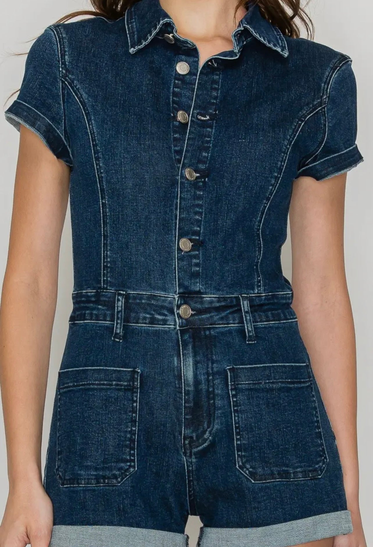 Boho Denim Romper
