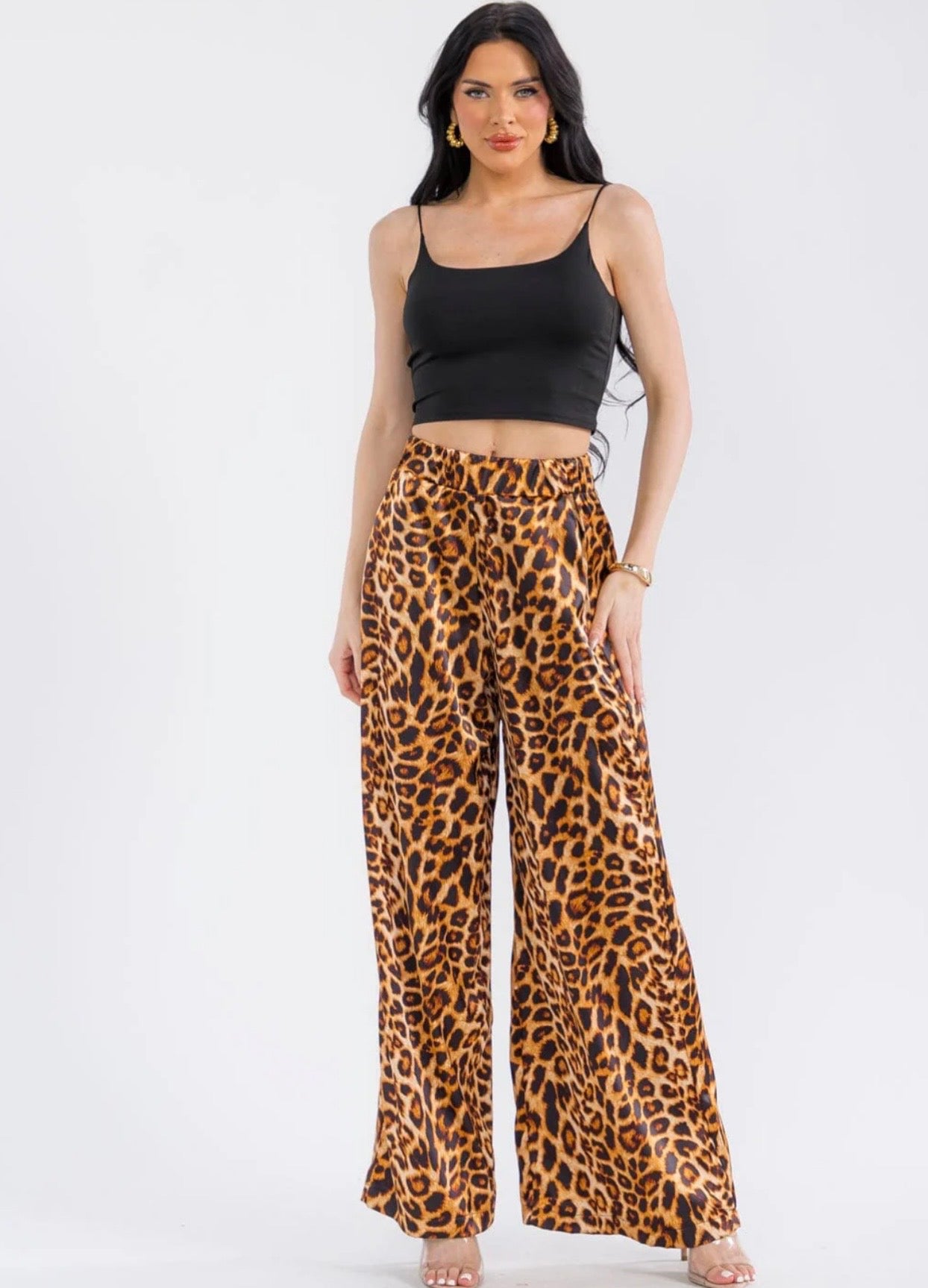 Leopard Wide Leg Pants