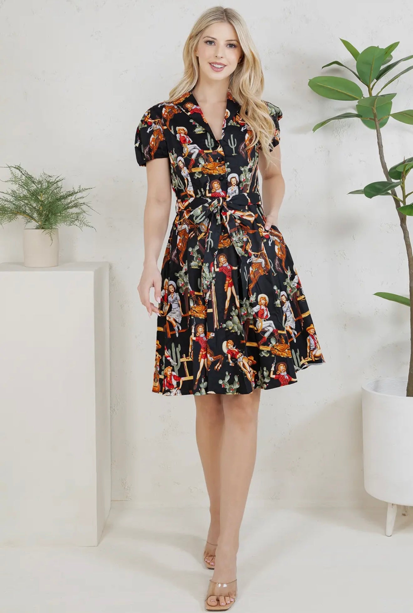 Western Pinup Cowgirl Dress