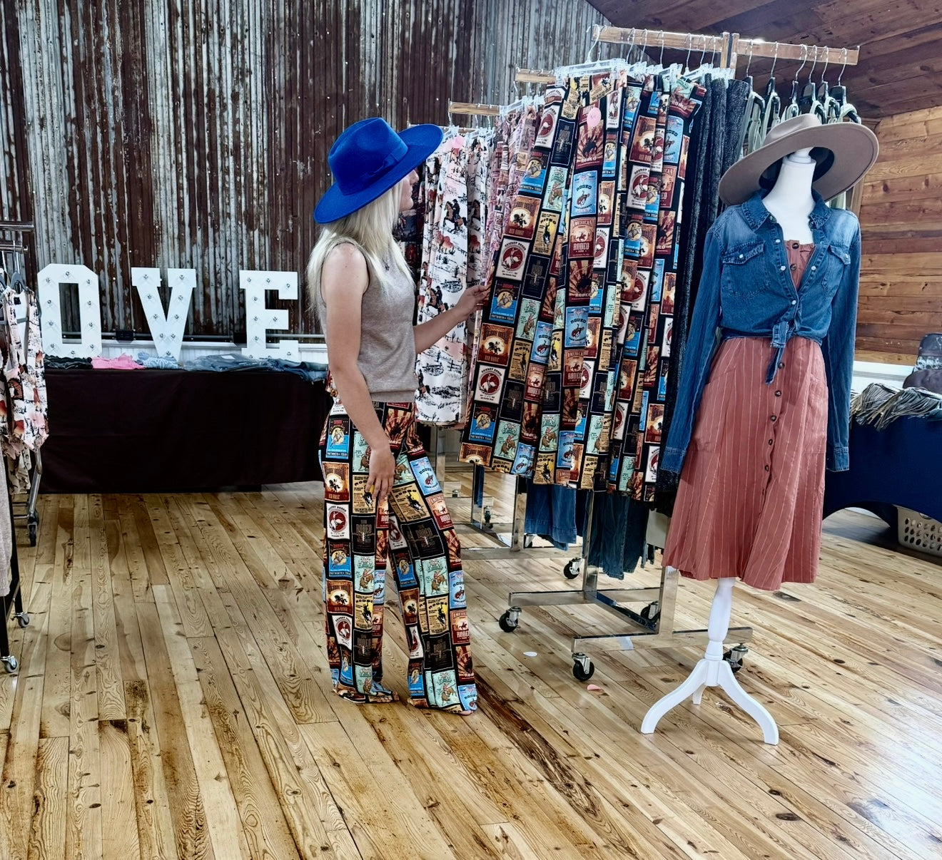 Rodeo Collage Printed Slacks