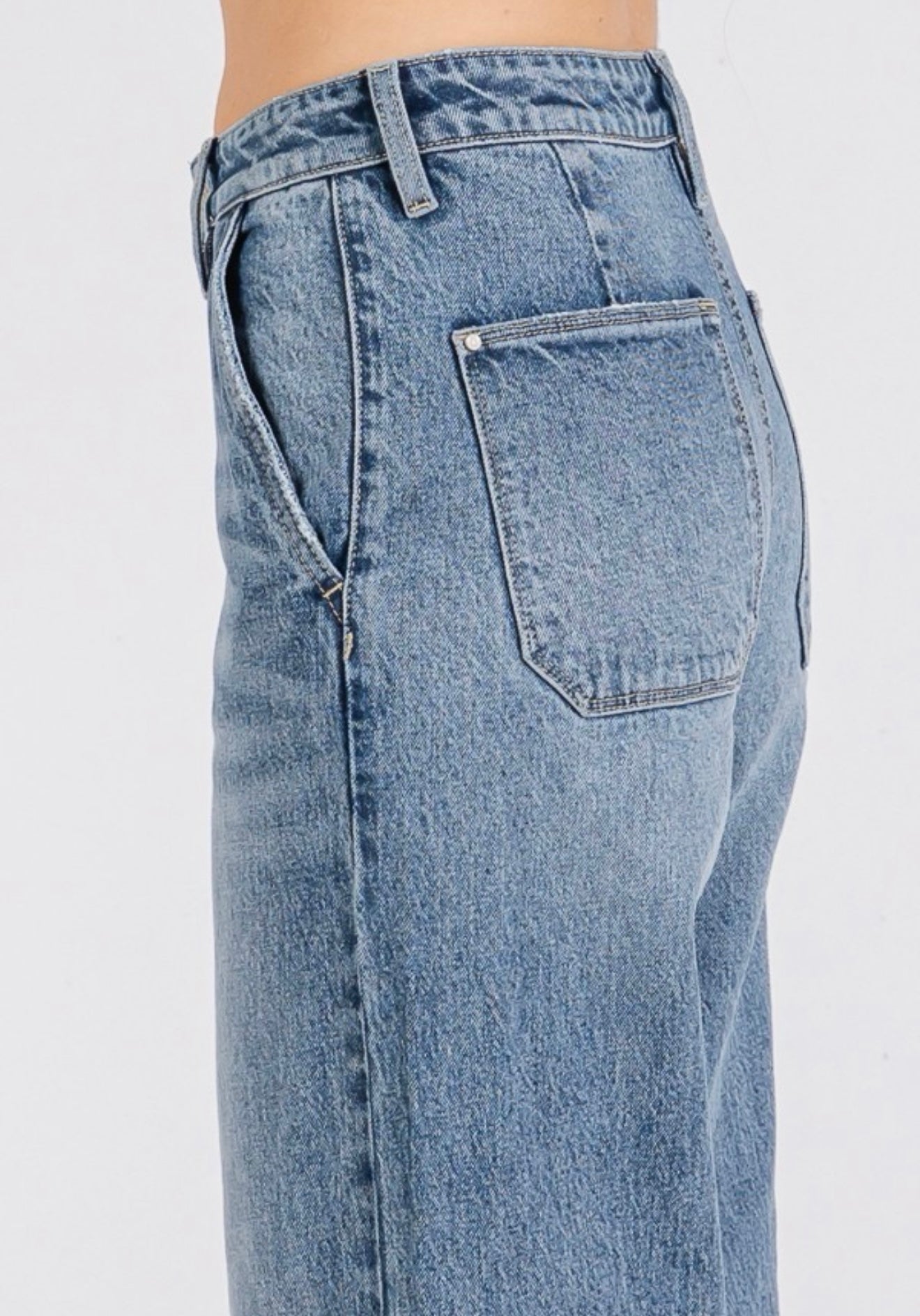 Petra153 High Rise Comfort Stretch
Trouser Wide Leg Jeans