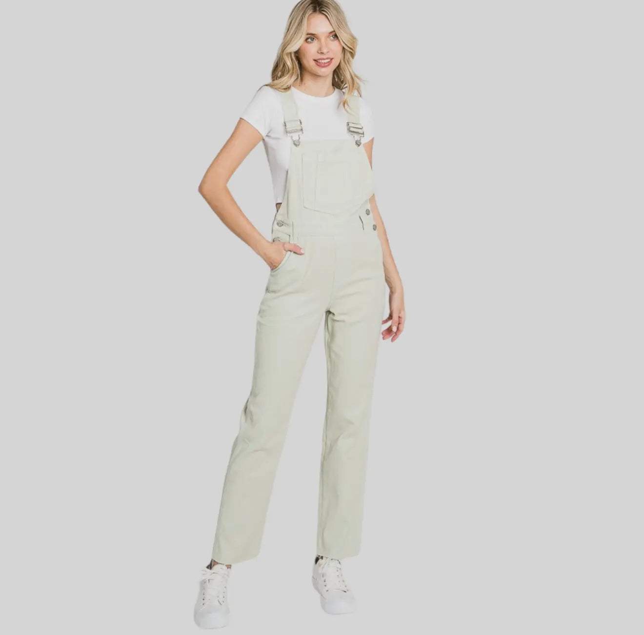 Petra153 Light Olive Overalls