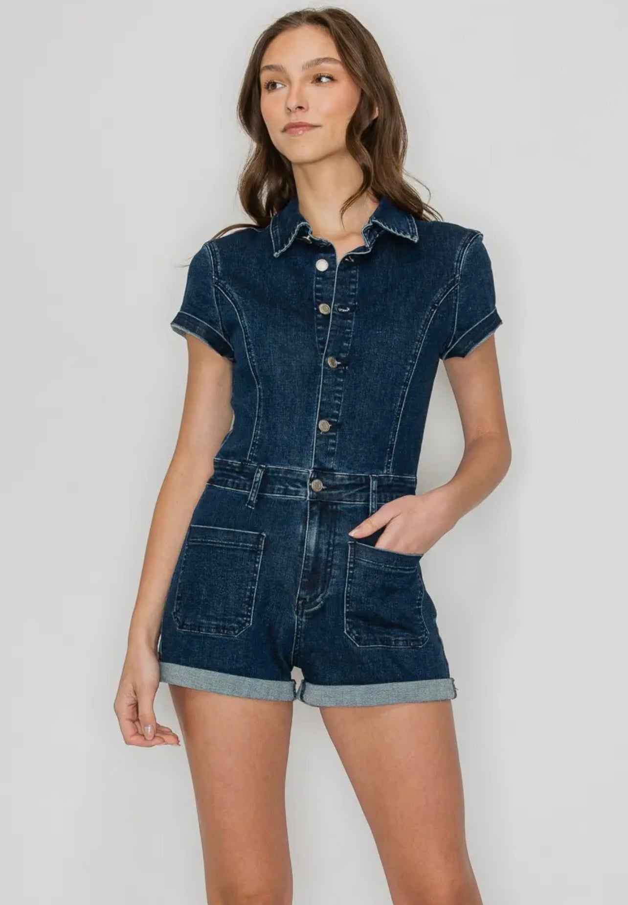 Boho Denim Romper