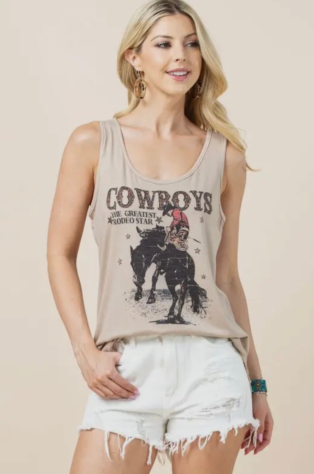 PENELOPE Western Cowboys
Graphic Sleeveless Top