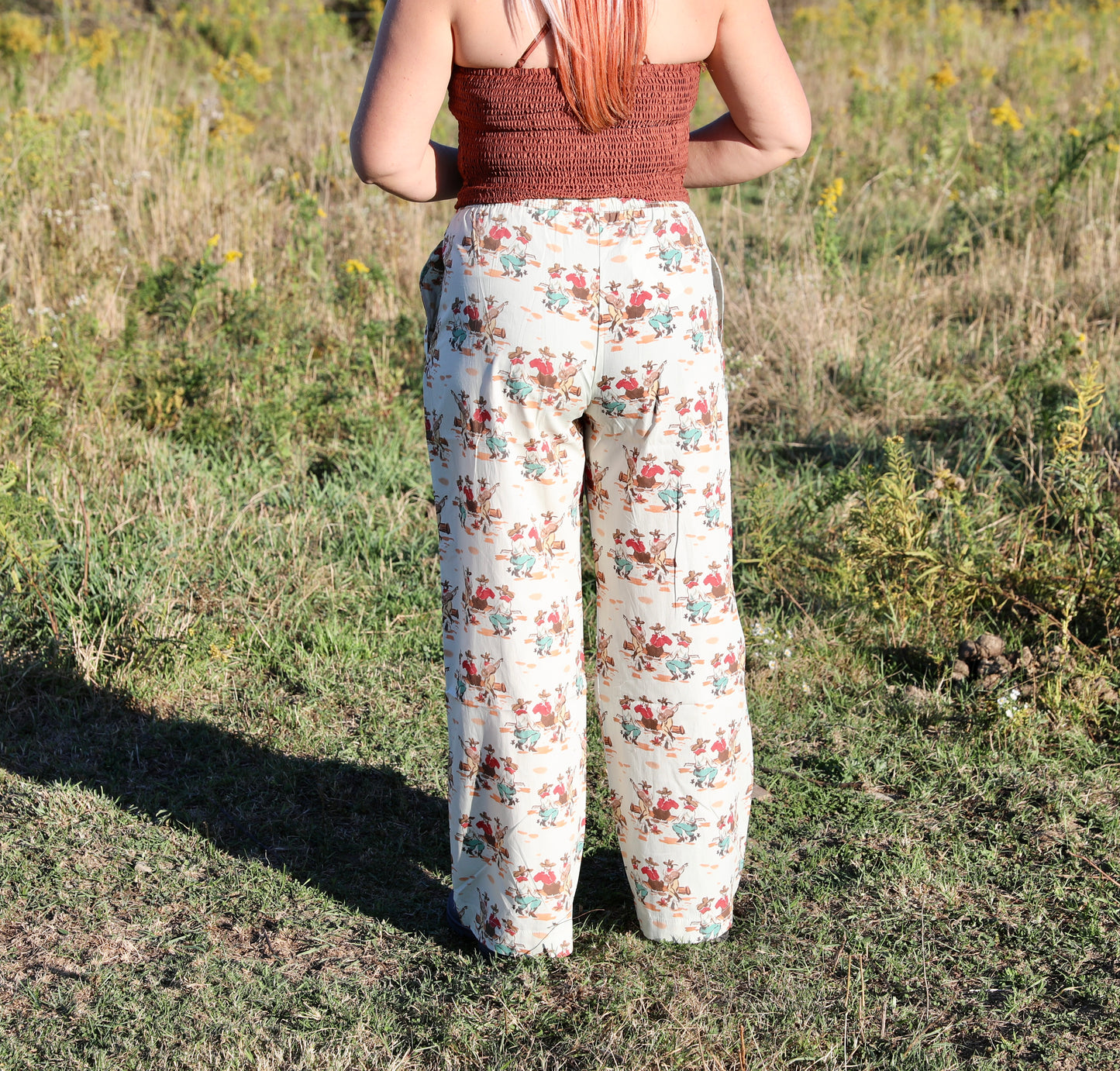 Wagon Wheel Cowboy Western Pants