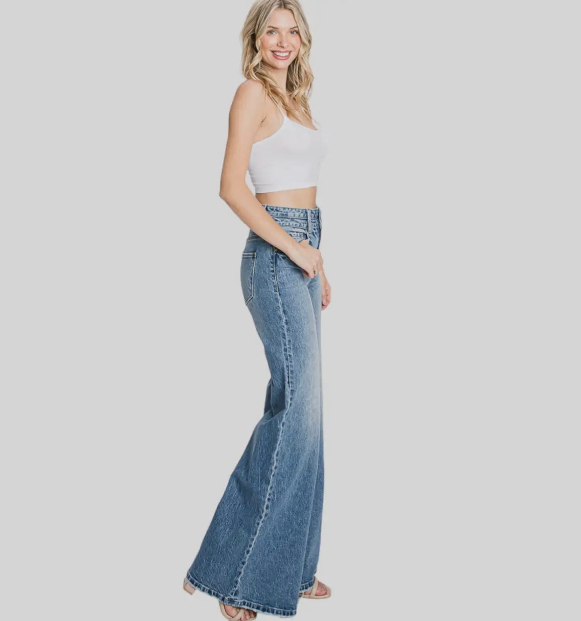 Petra153 High Waisted Comfort
Stretch Vintage Wide Leg