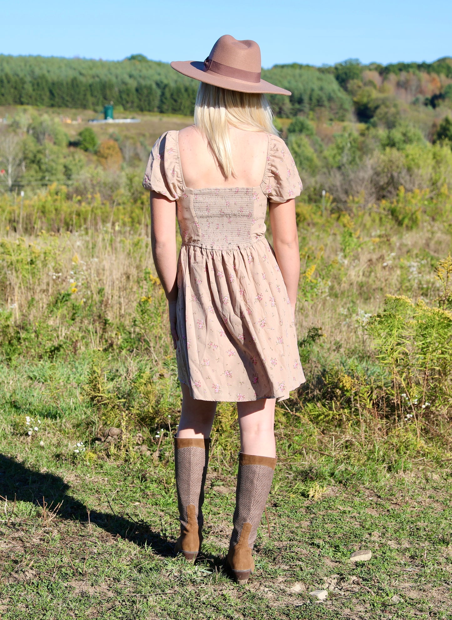 Floral Sweetheart Front Tie Dress