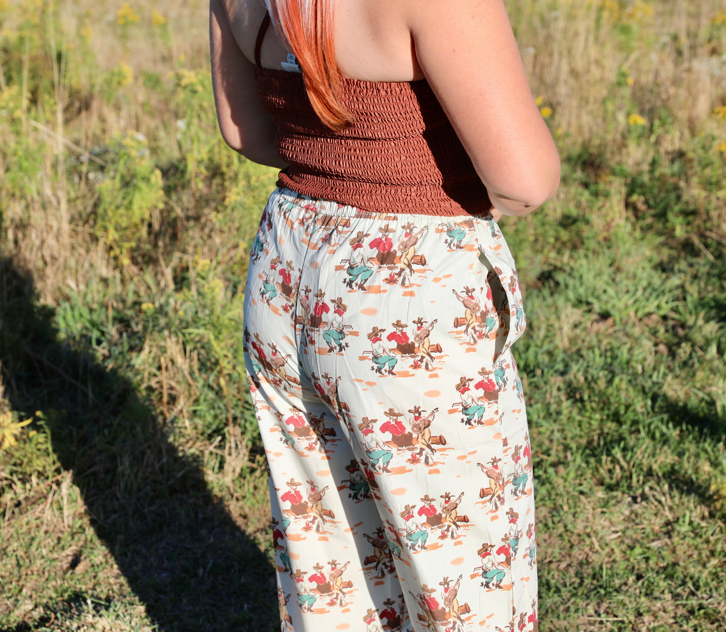 Wagon Wheel Cowboy Western Pants