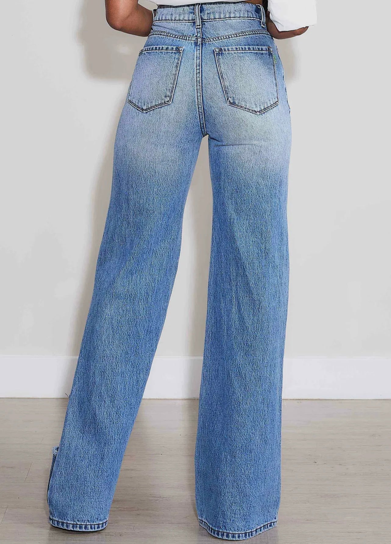 Tilly High-Rise Distressed Wide Leg Jeans