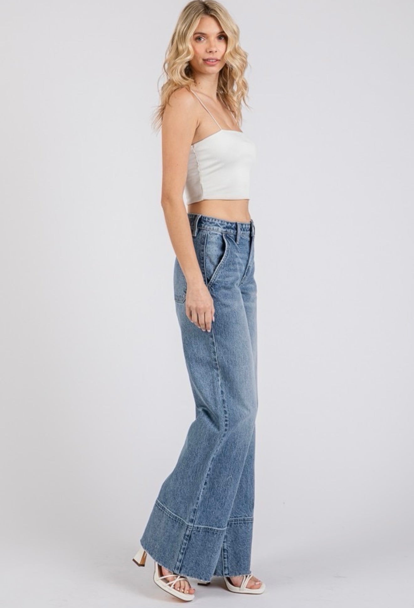 Petra153 High Rise Comfort Stretch
Trouser Wide Leg Jeans