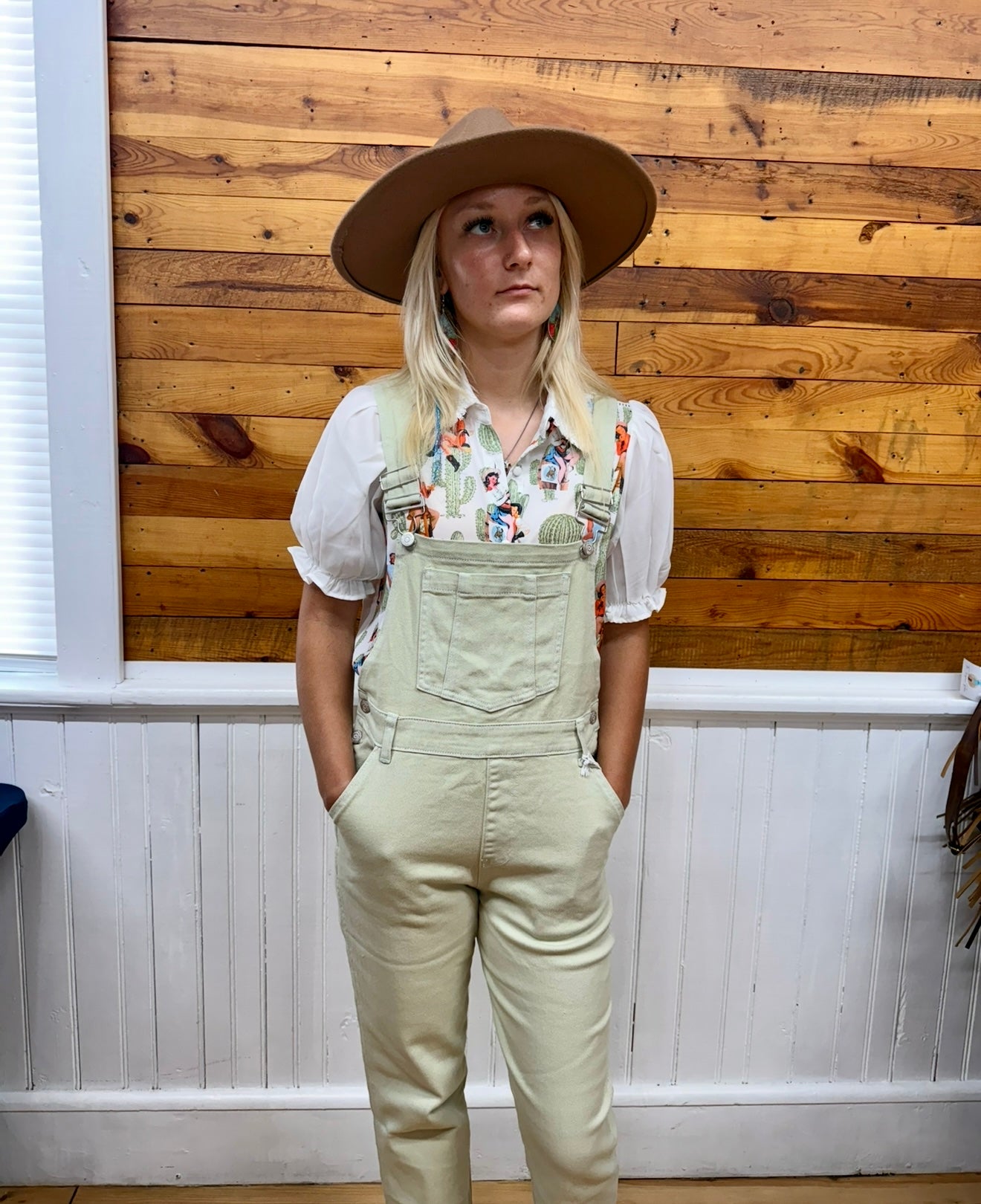 Petra153 Light Olive Overalls