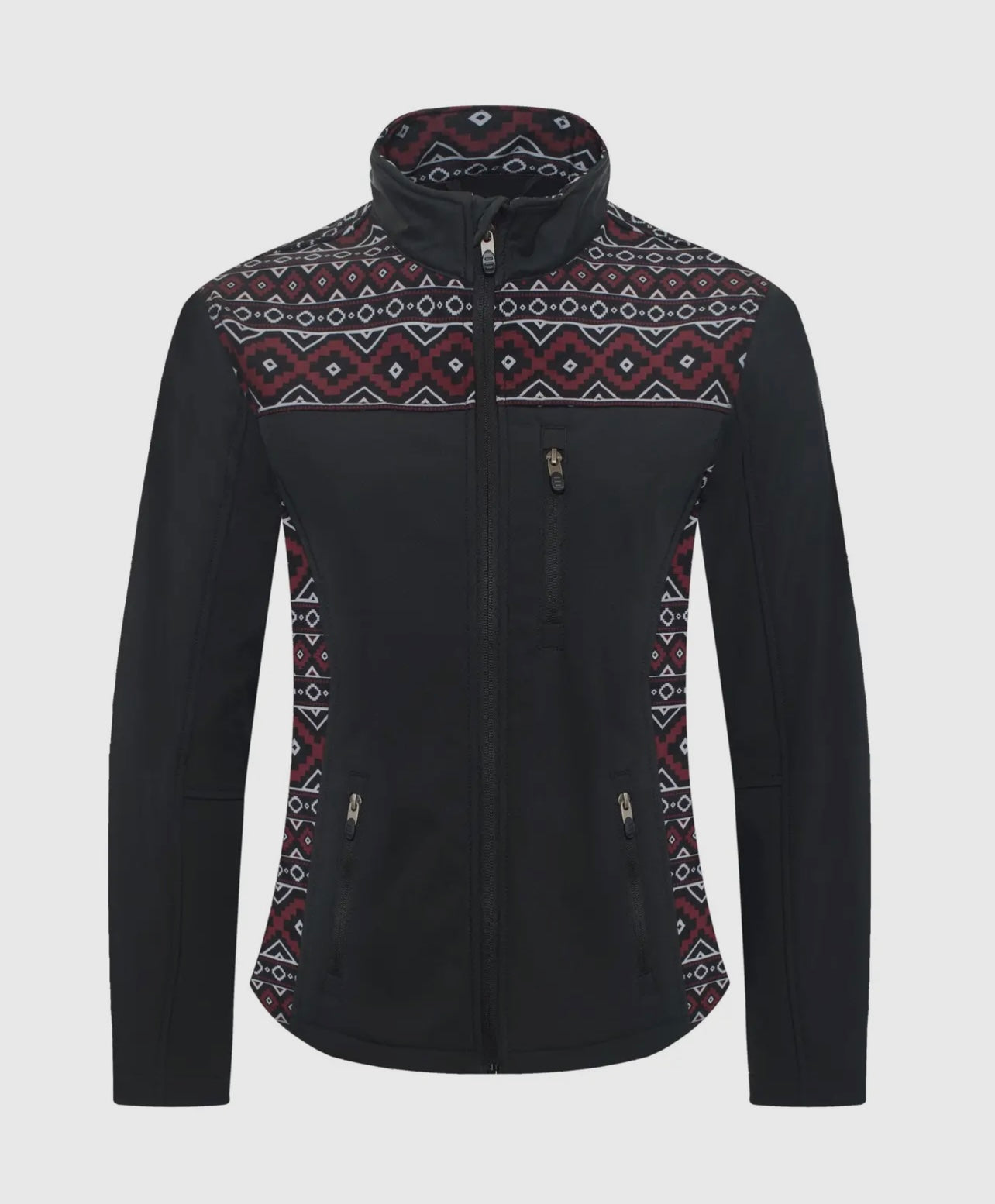 Women's Western Aztec Print Jacket
BLACK-BURGUNDY