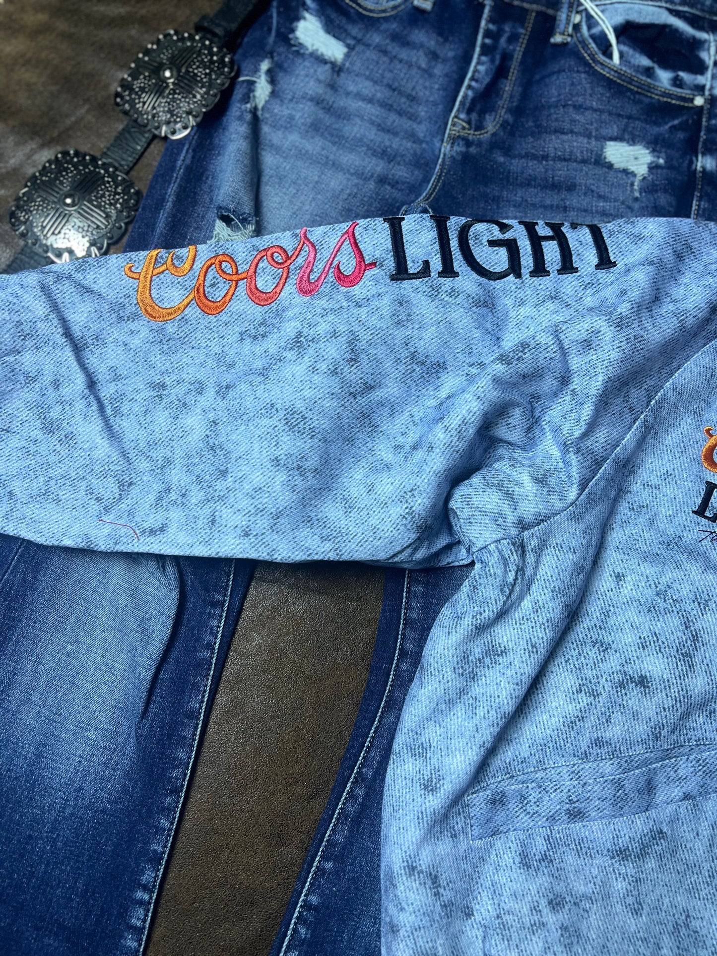 Beerabunga - Stadium Denim Jacket
- Acid Blue Denim