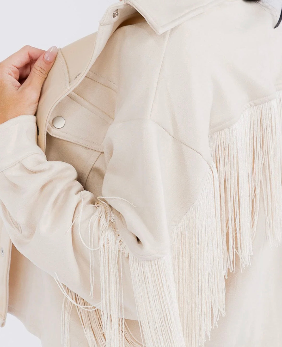 White Fringe Jacket