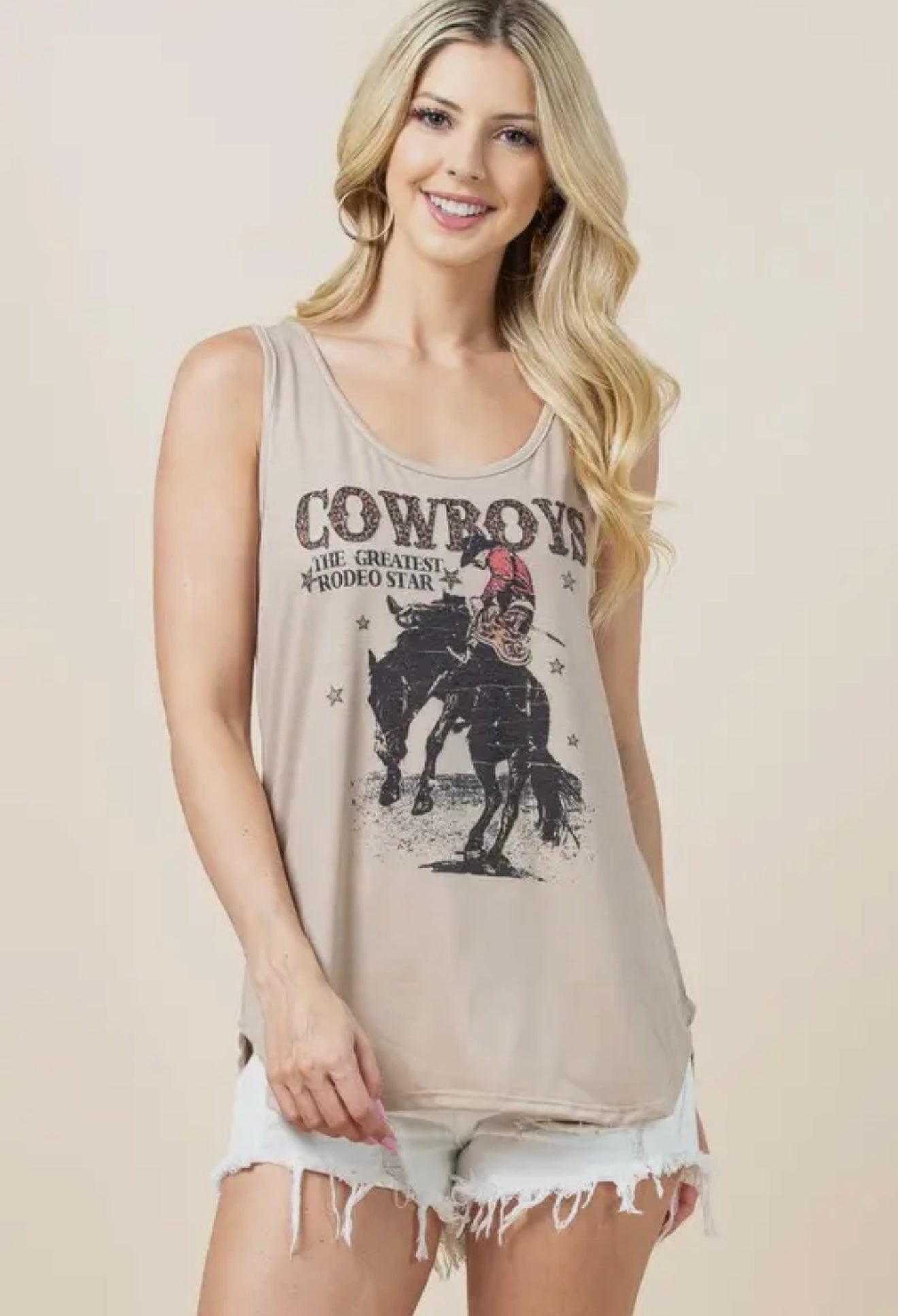 PENELOPE Western Cowboys
Graphic Sleeveless Top