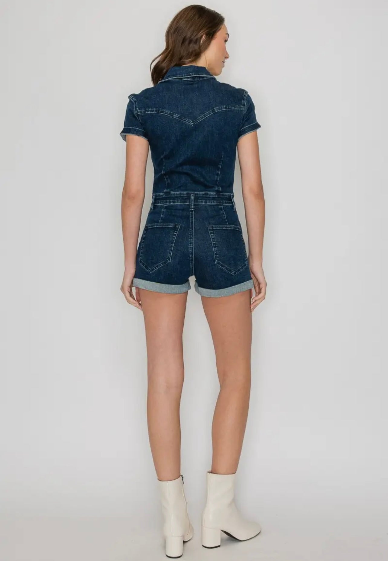 Boho Denim Romper