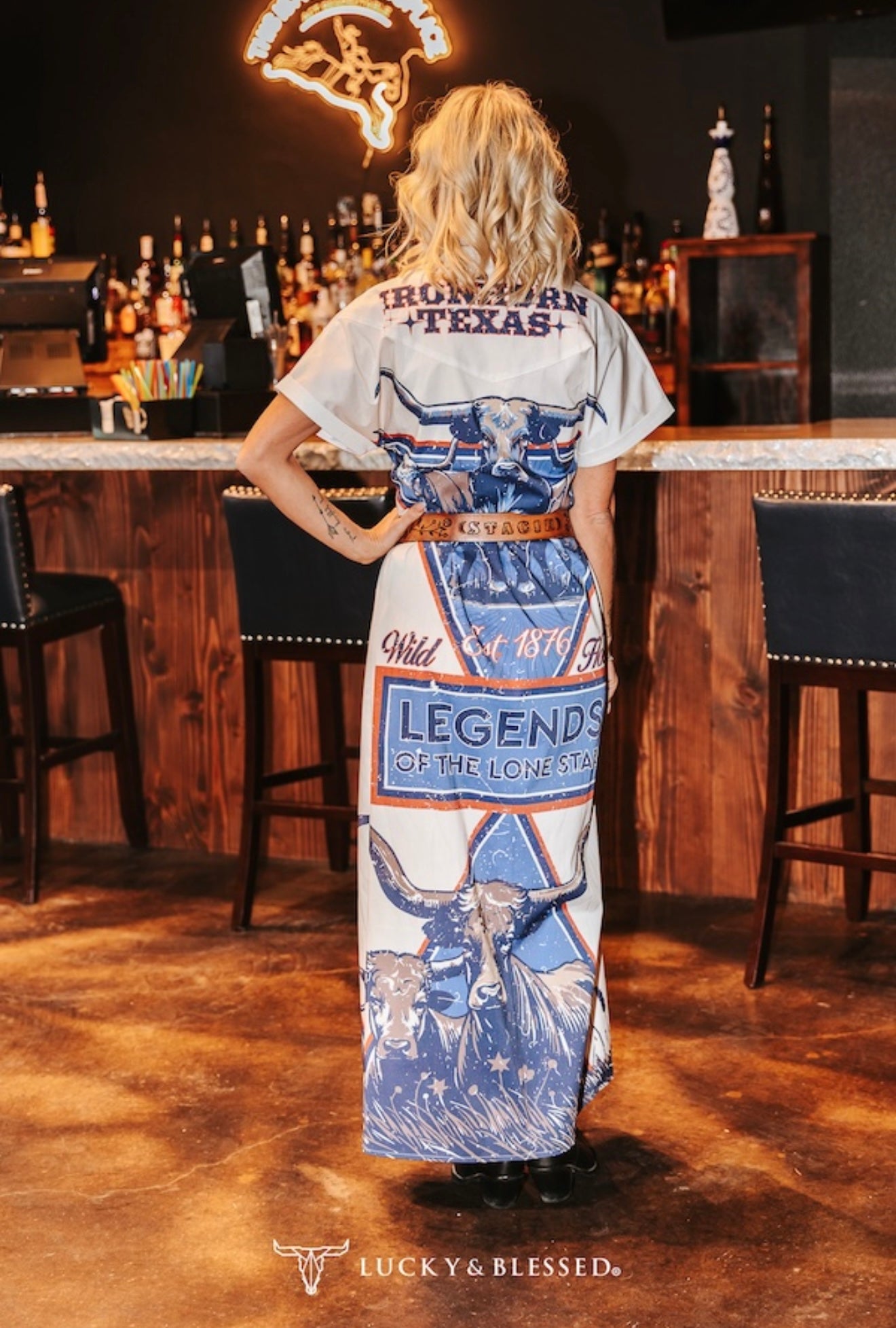 Ivory Legend Printed Button Down Duster Dress