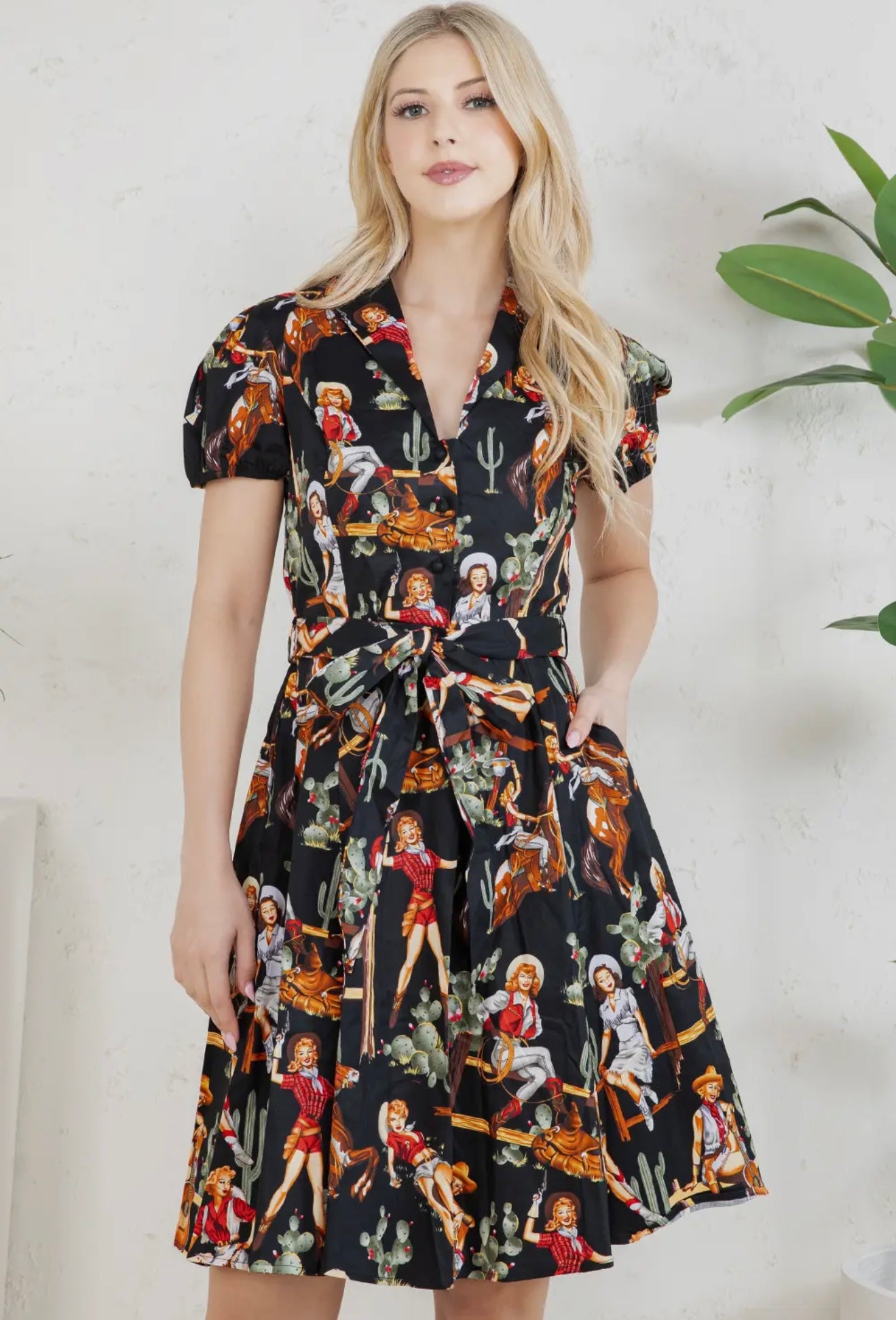 Western Pinup Cowgirl Dress