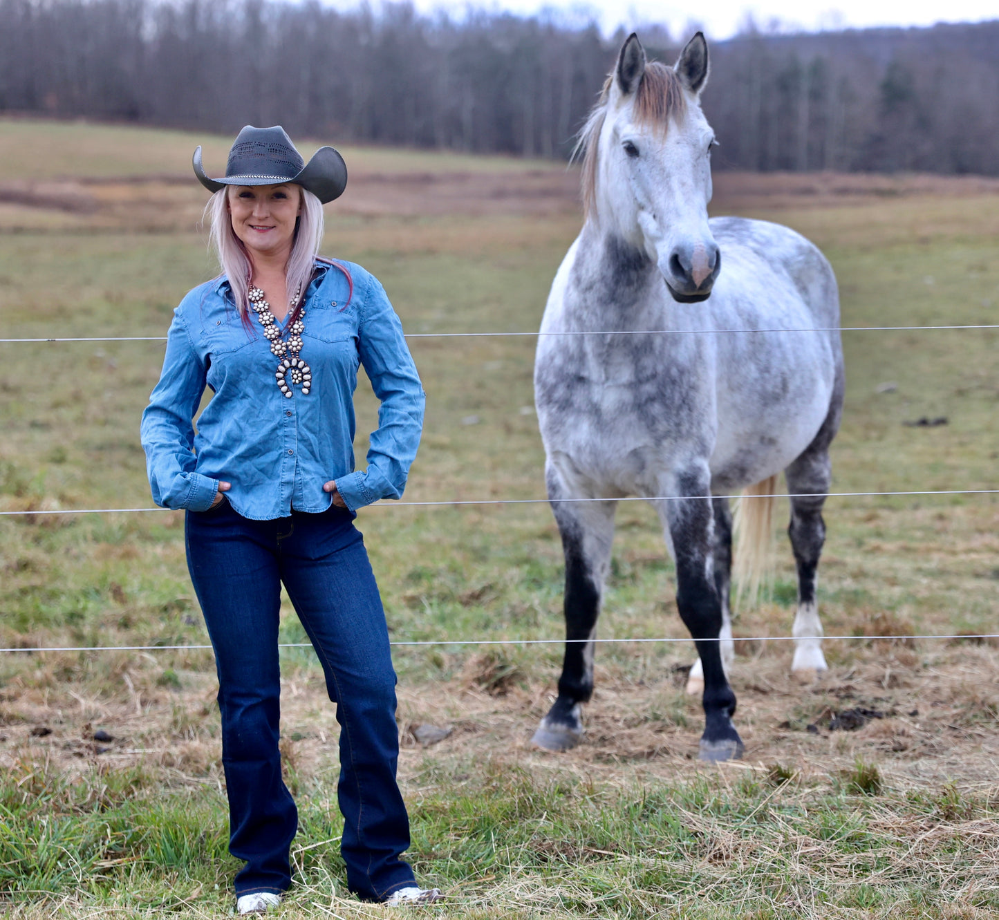 Chambray Button-Down
Collared Shirt