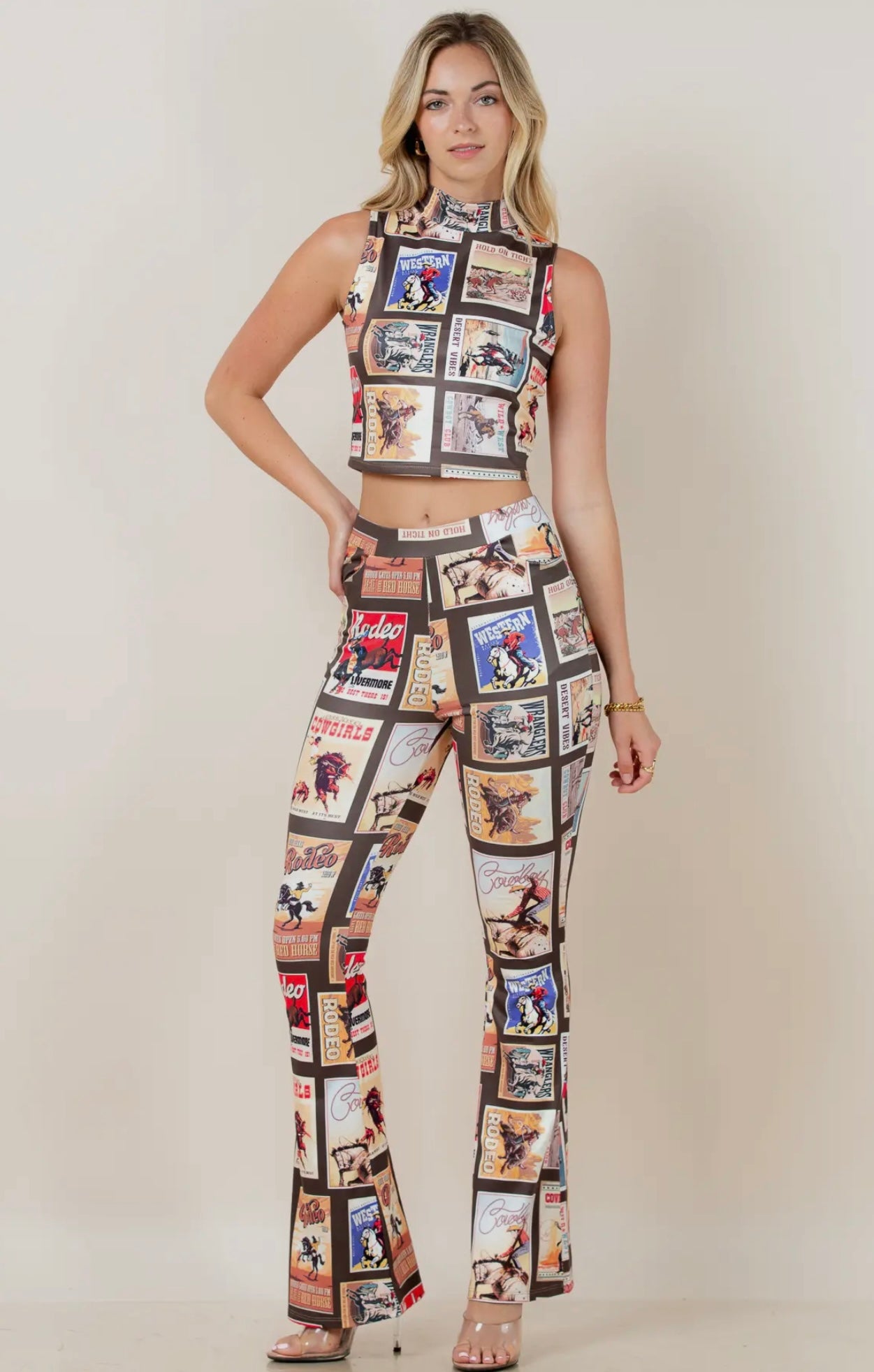 Western Hold On Stamps
Print Pants