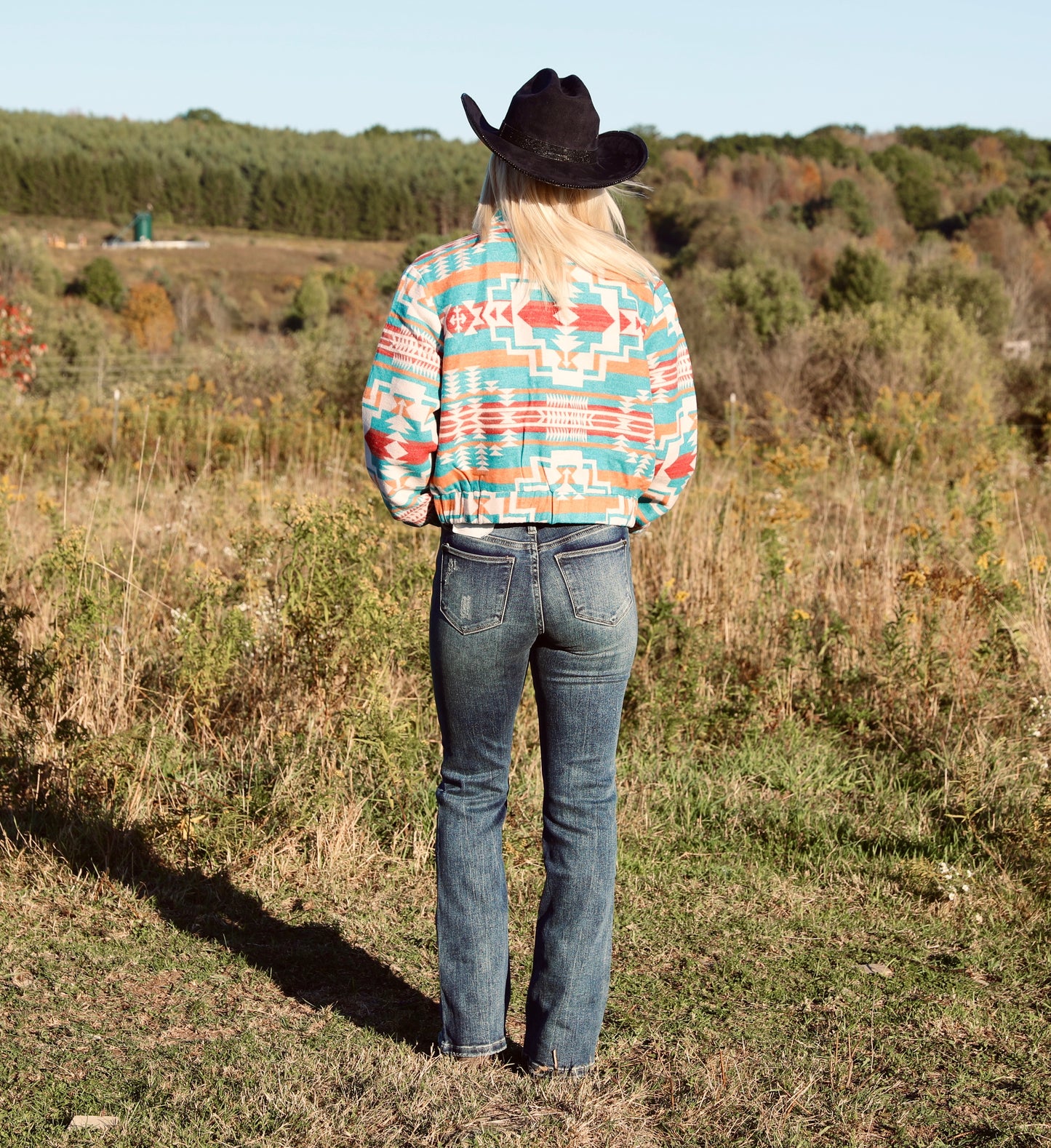 Jacquard Aztec Snap Up
Bomber Jacket