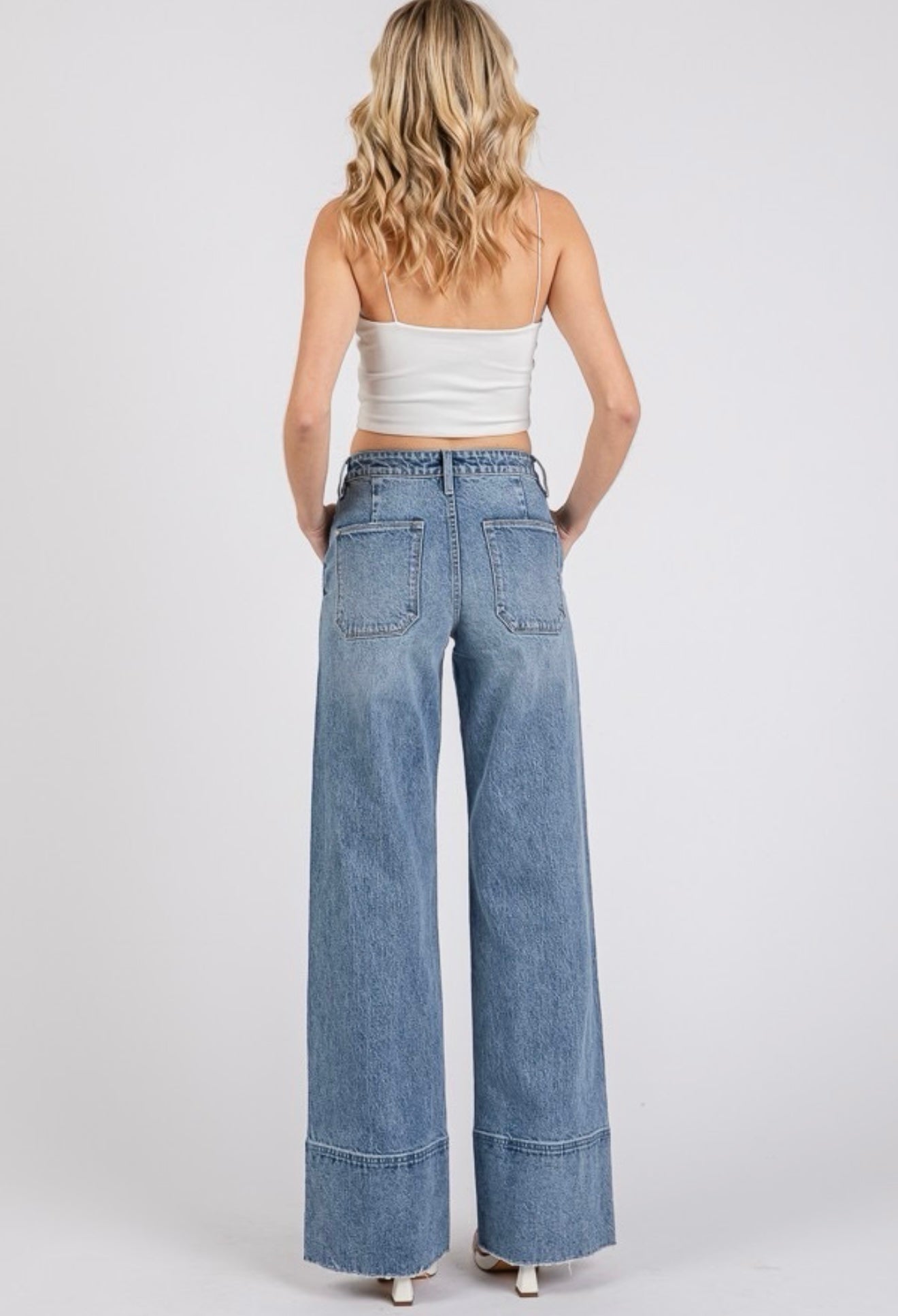 Petra153 High Rise Comfort Stretch
Trouser Wide Leg Jeans