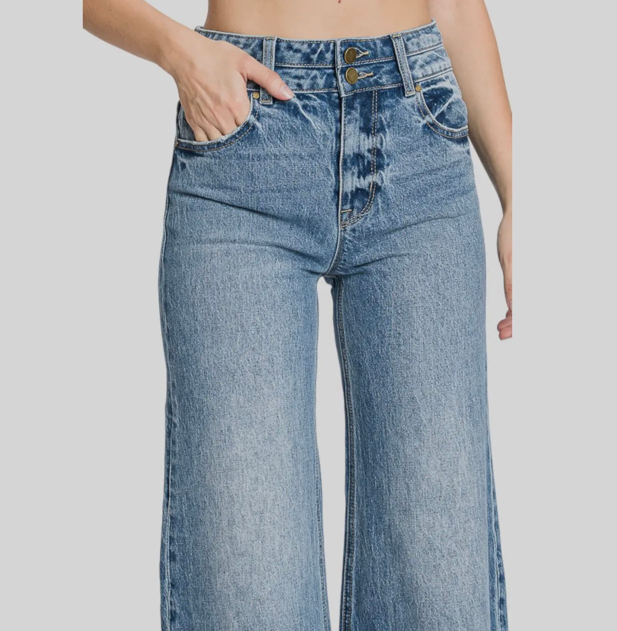 Petra153 High Waisted Comfort
Stretch Vintage Wide Leg