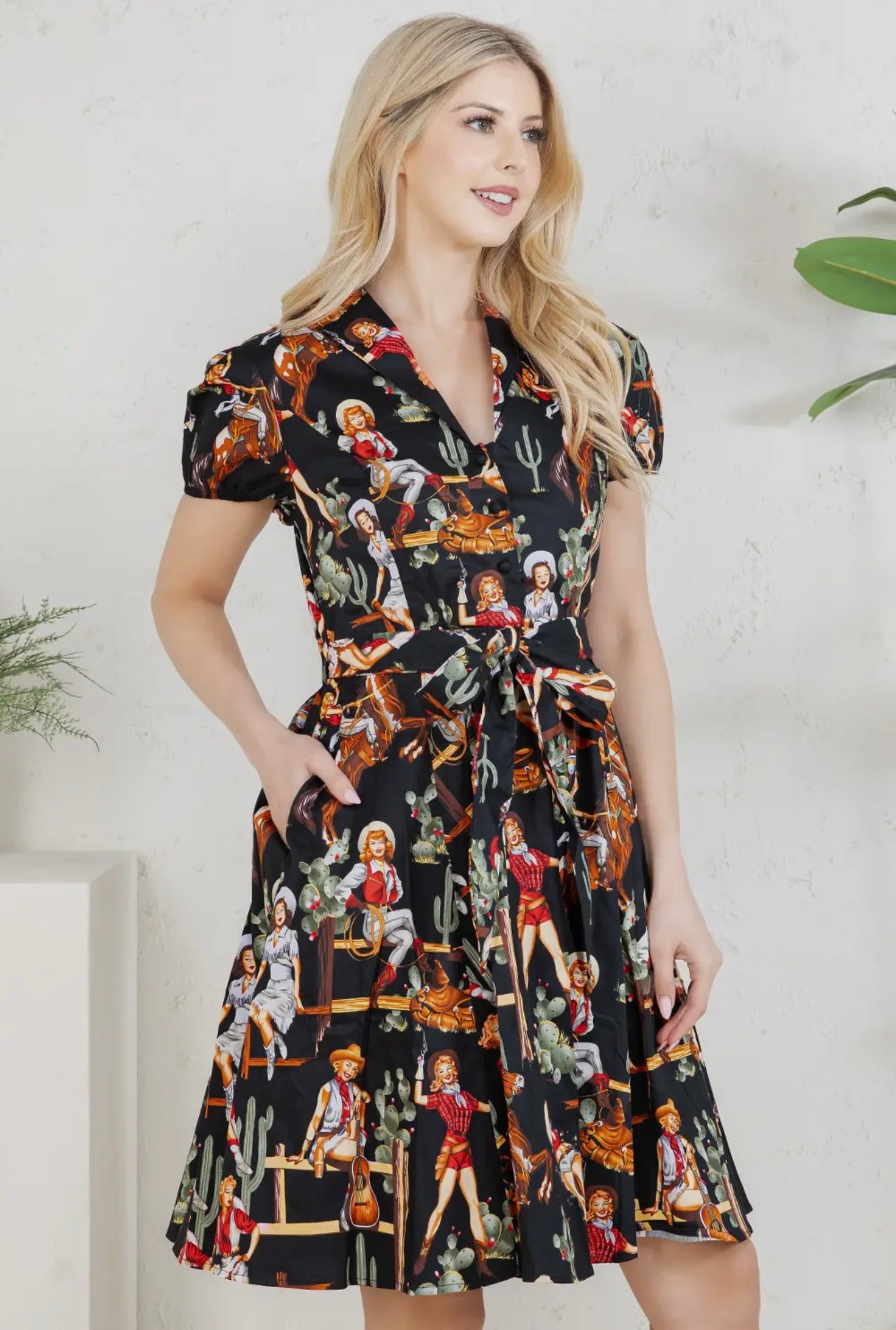Western Pinup Cowgirl Dress