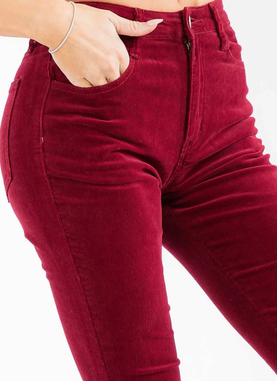 Burgundy Corduroy Bells