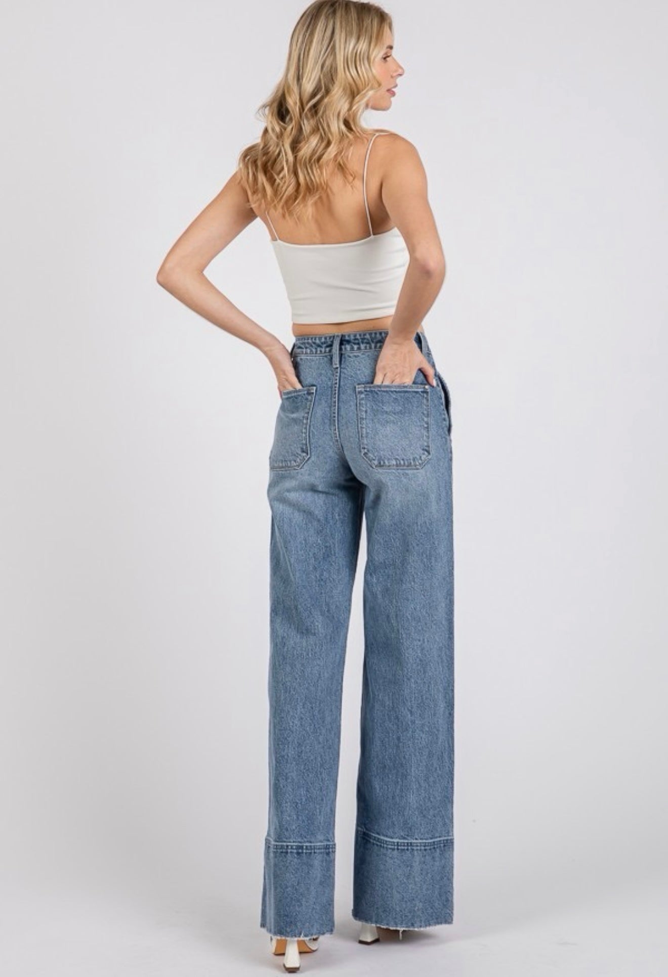 Petra153 High Rise Comfort Stretch
Trouser Wide Leg Jeans