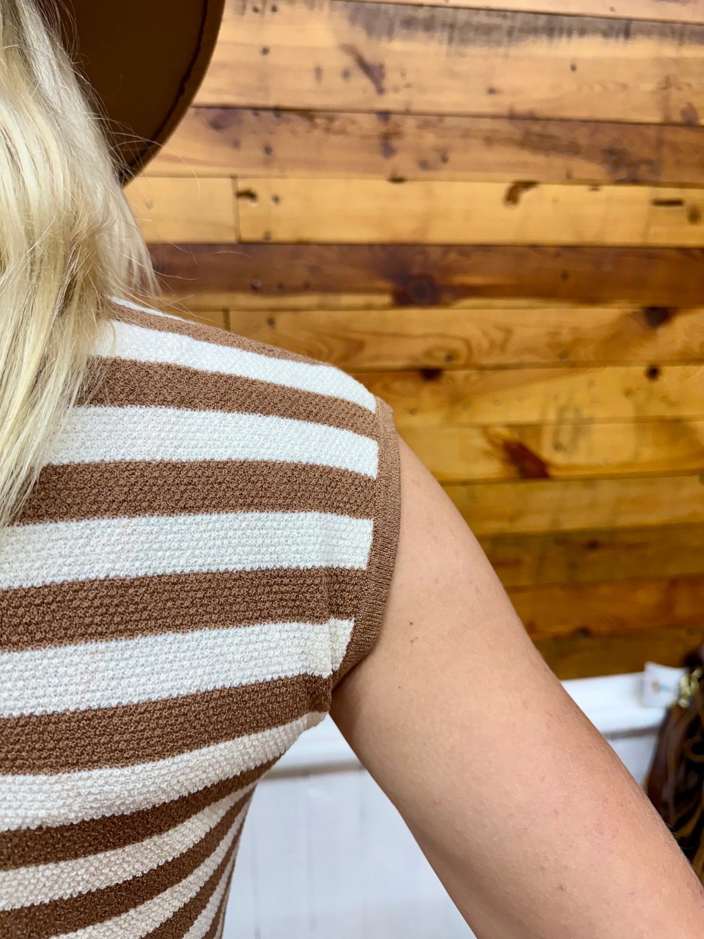 Striped Contrast Tank Midi Dress