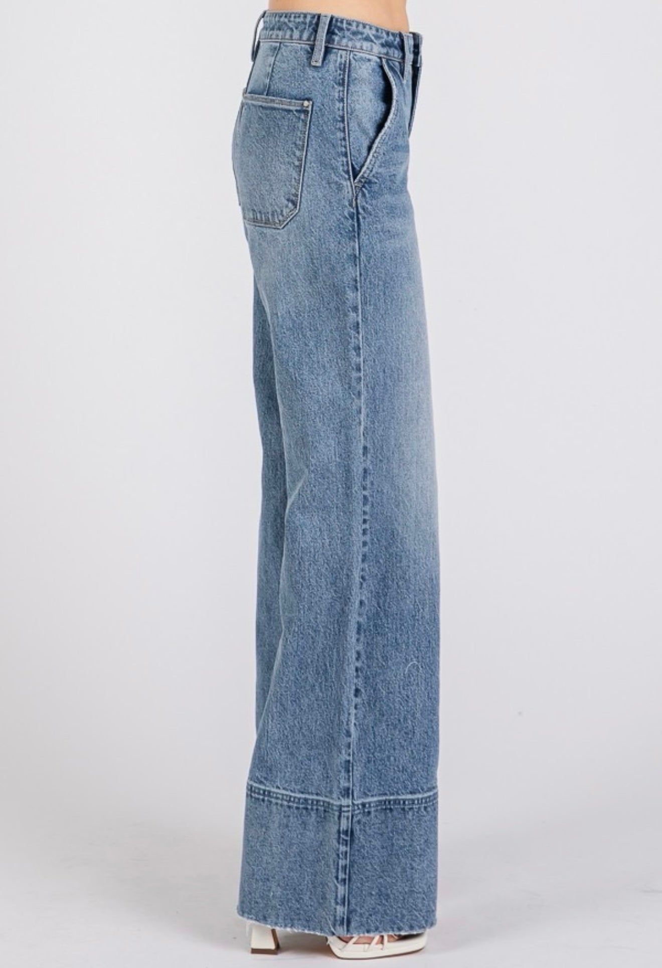Petra153 High Rise Comfort Stretch
Trouser Wide Leg Jeans