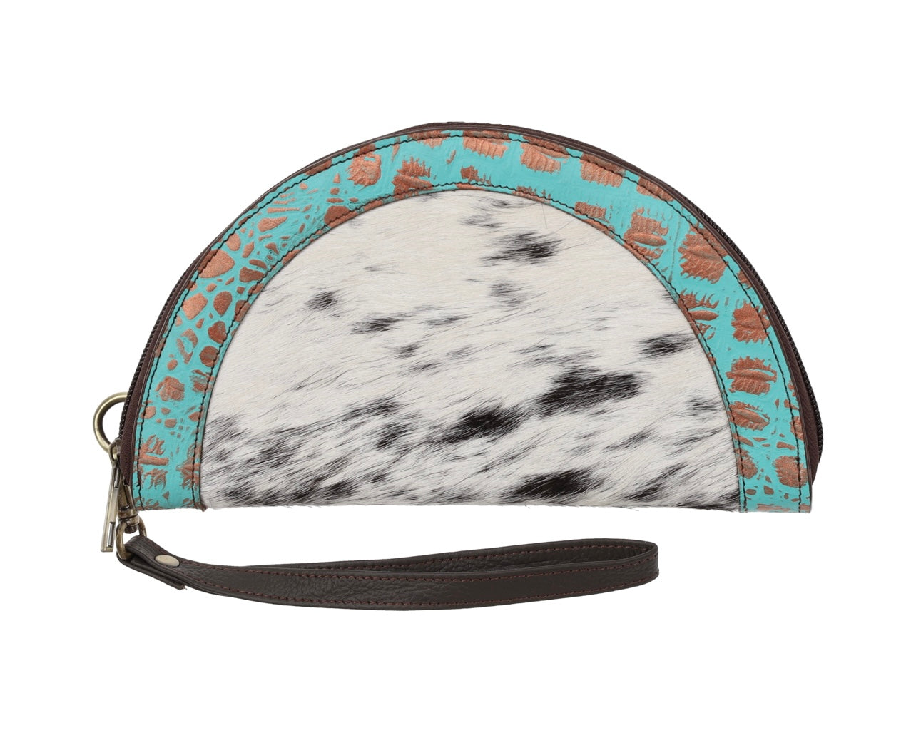 Klassy Cowgirl Teal Bayou Half Moon Clutch Wallet PREORDER