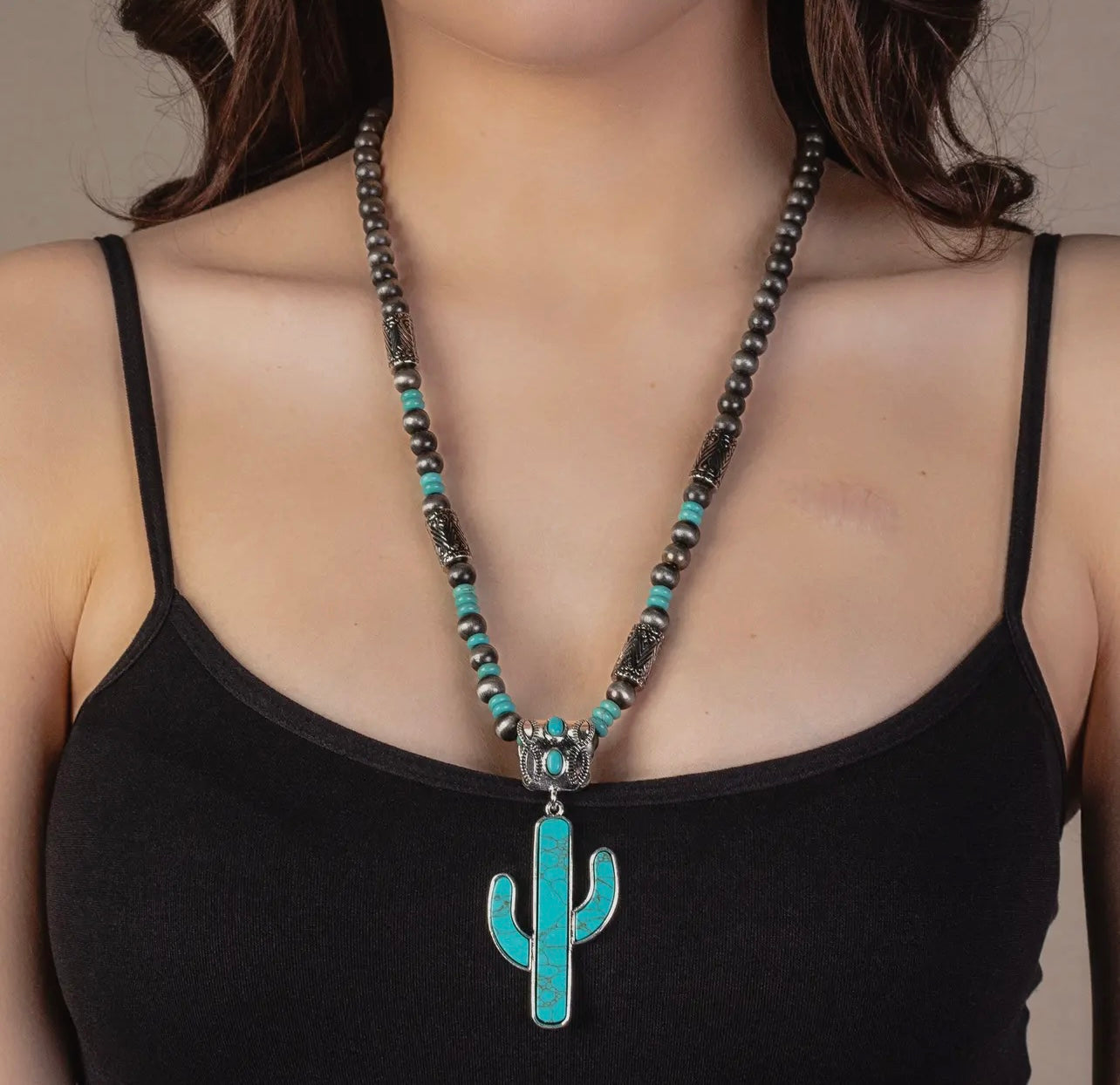 Turquoise Cactus Necklace