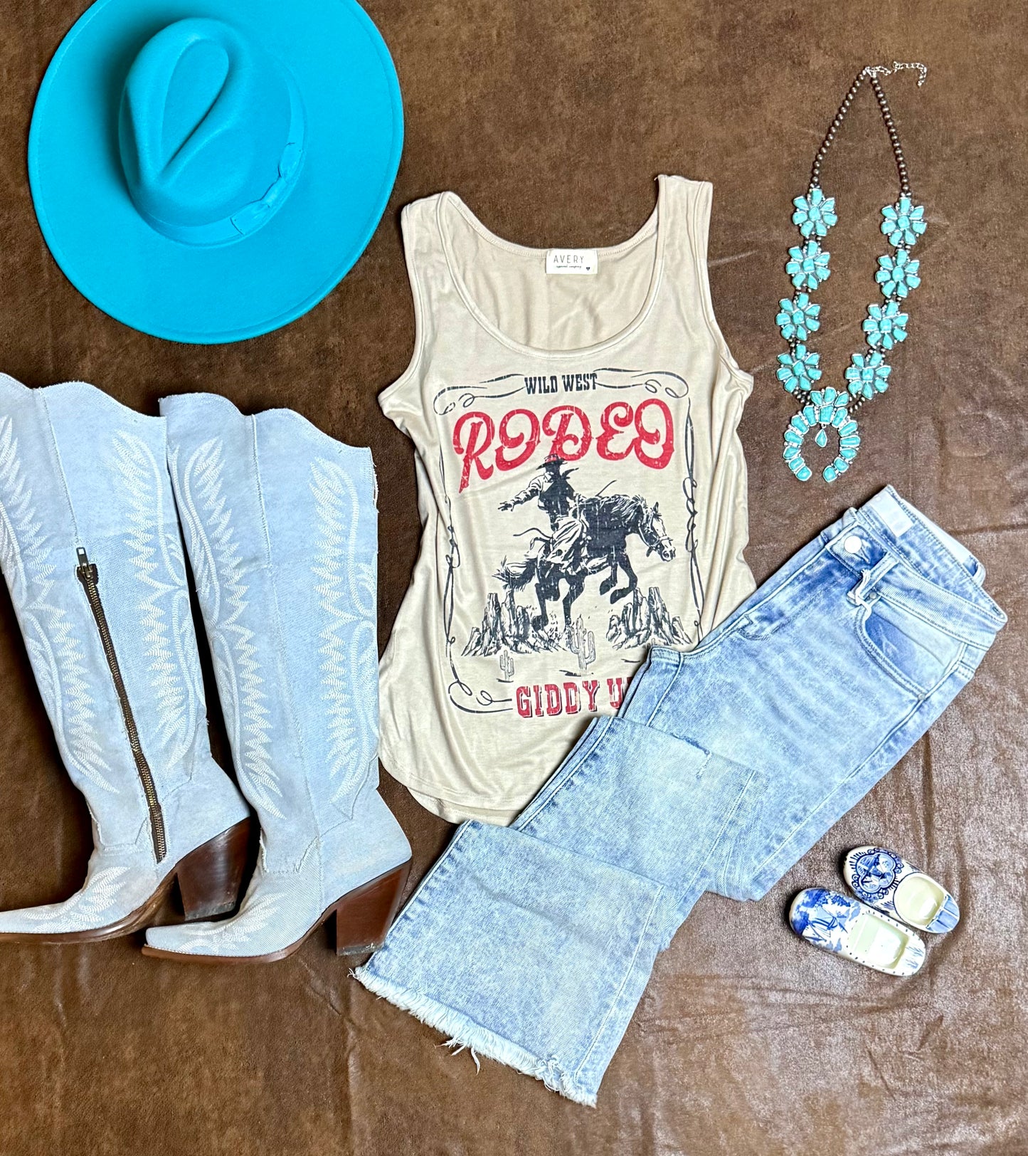 SPENCER Rodeo Giddy Up Graphic
Sleeveless Top