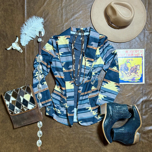 CHARLIE Aztec Print
Microfiber Blazer
