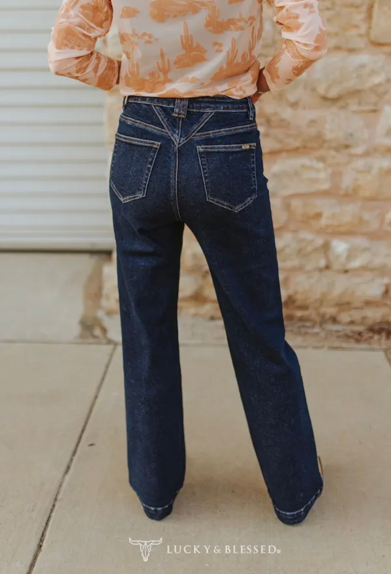 Dark Wash High Rise V-Yoke Trouser
Denim Jeans