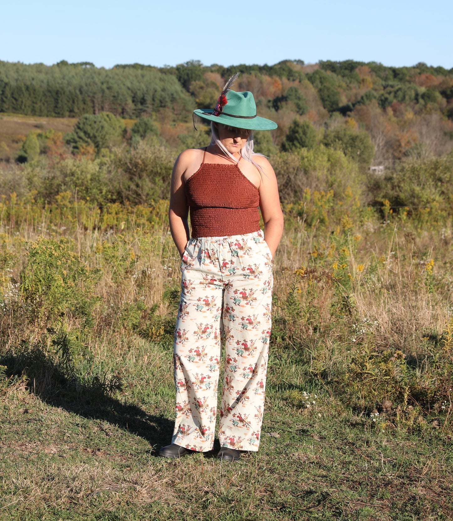 Wagon Wheel Cowboy Western Pants