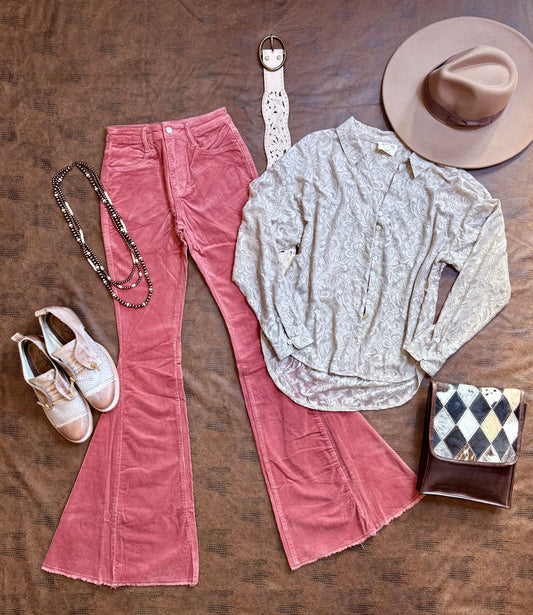 Mauve Corduroy Bells