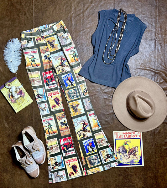 Western Hold On Stamps
Print Pants