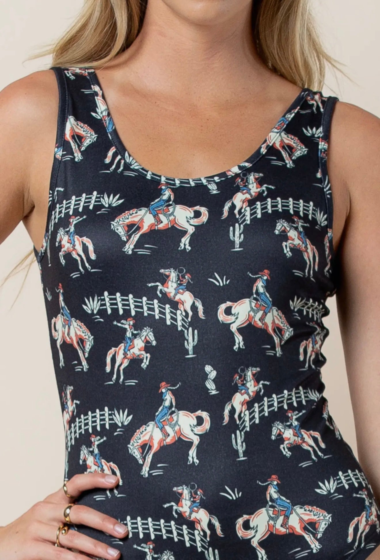 Jump Horse Jump Print Bodysuit