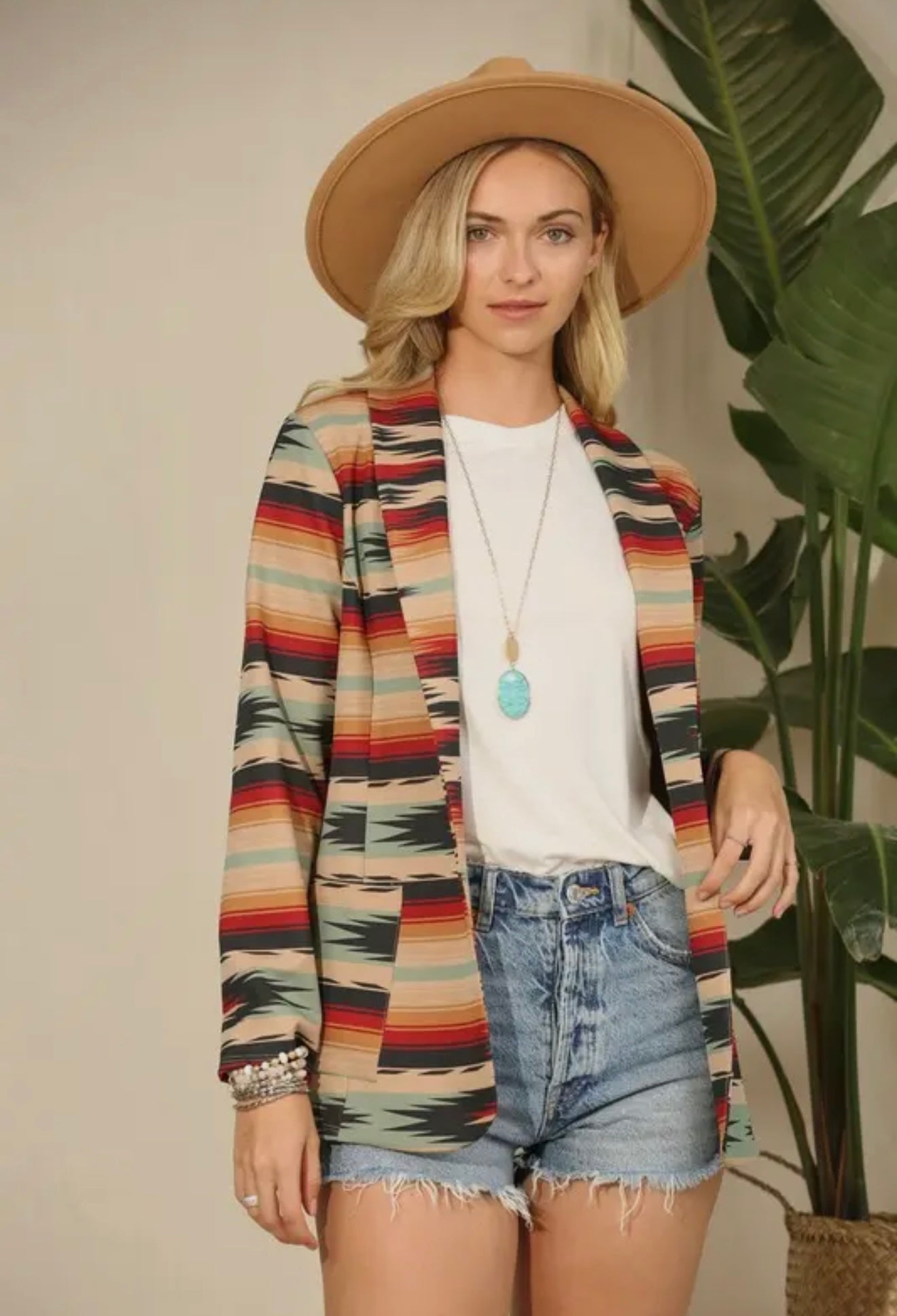 The Charlie Aztec Print
Microfiber Blazer