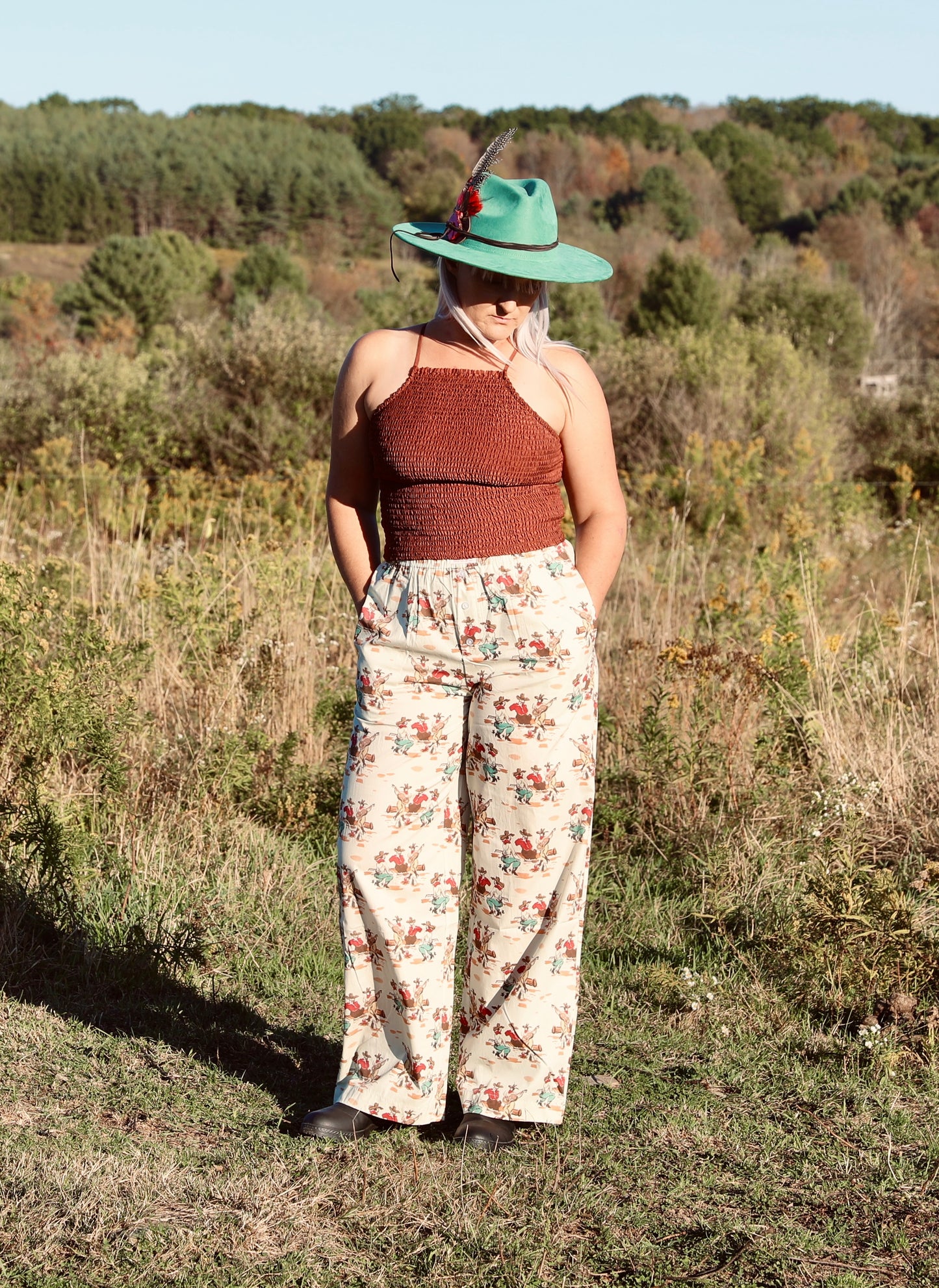 Wagon Wheel Cowboy Western Pants