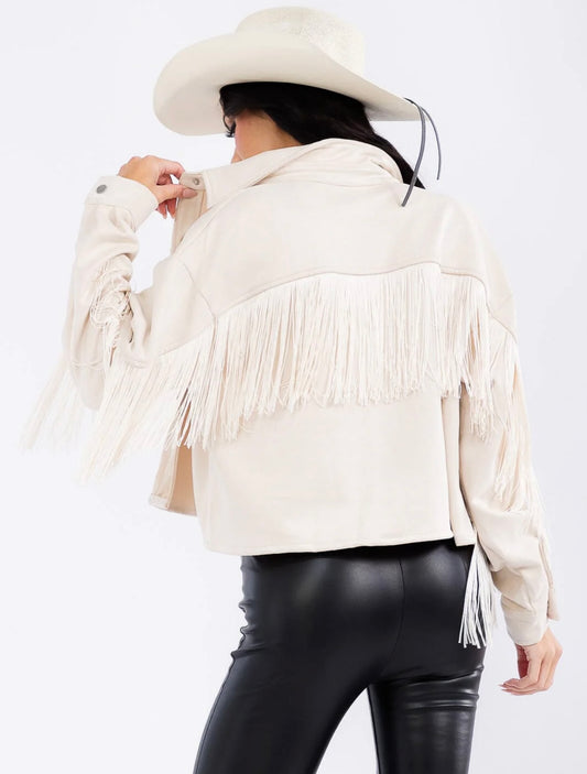 White Fringe Jacket