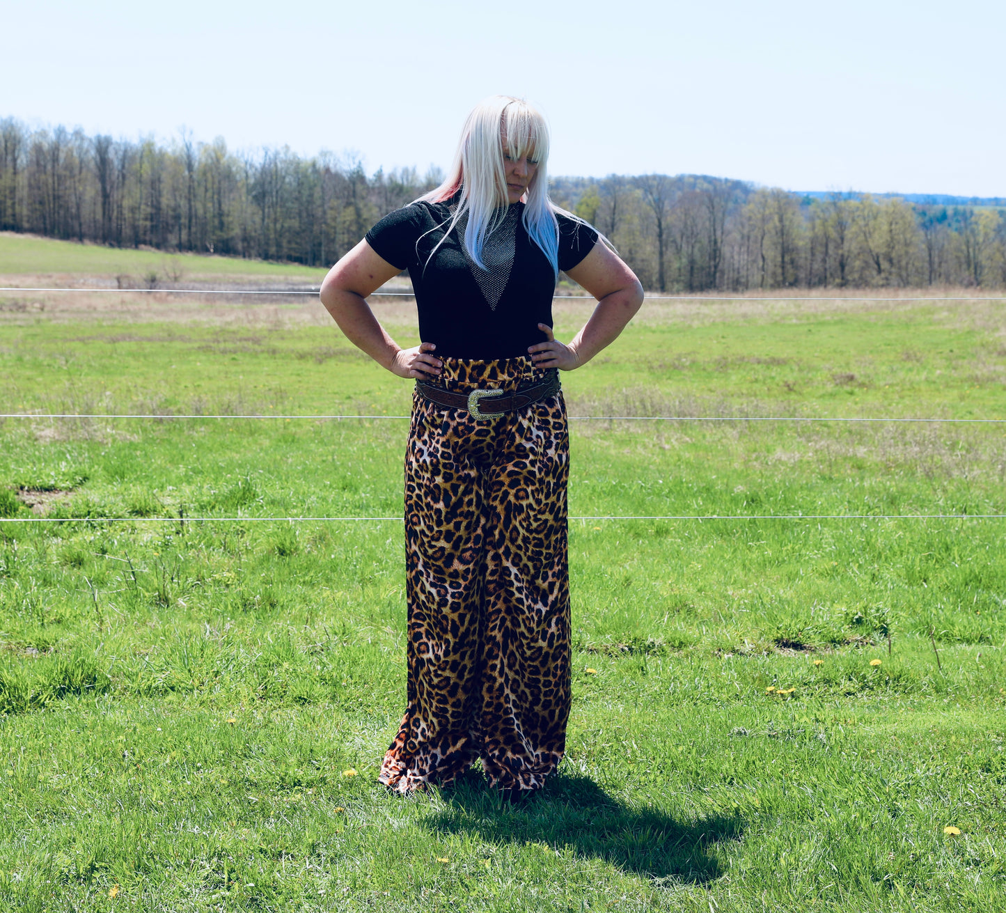 Leopard Wide Leg Pants
