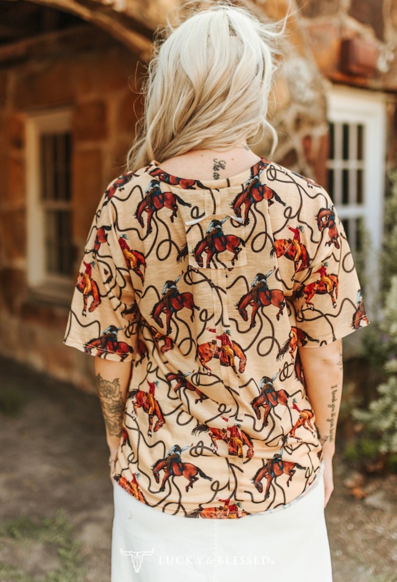 Bronc Rider Graphic Top